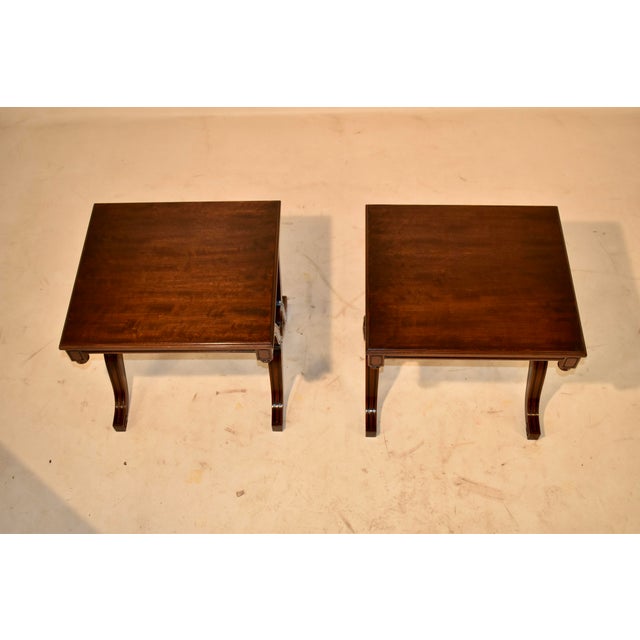 Pair of Edwardian Mahogany Side Tables From England, Circa 1900 For Sale - Image 10 of 10
