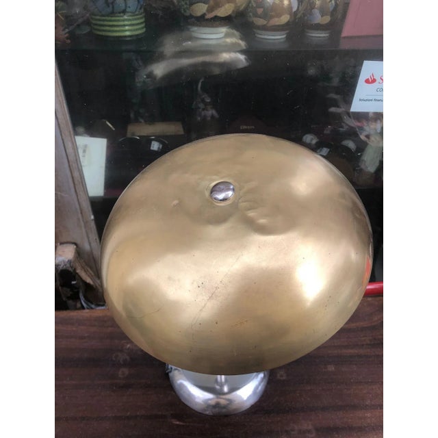 Modern Chrome and Brass Table Lamp by Giovanni Michelucci For Sale - Image 4 of 11
