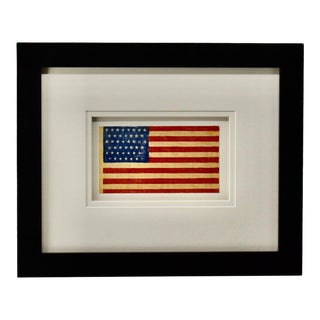 Antique Framed 45 Star American Flag, 1896 For Sale