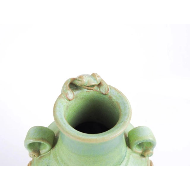 Ceramic V Chin Celedon Porcelain Studio Pottery Bottle Vase Vorakit Chinookoswong For Sale - Image 7 of 9