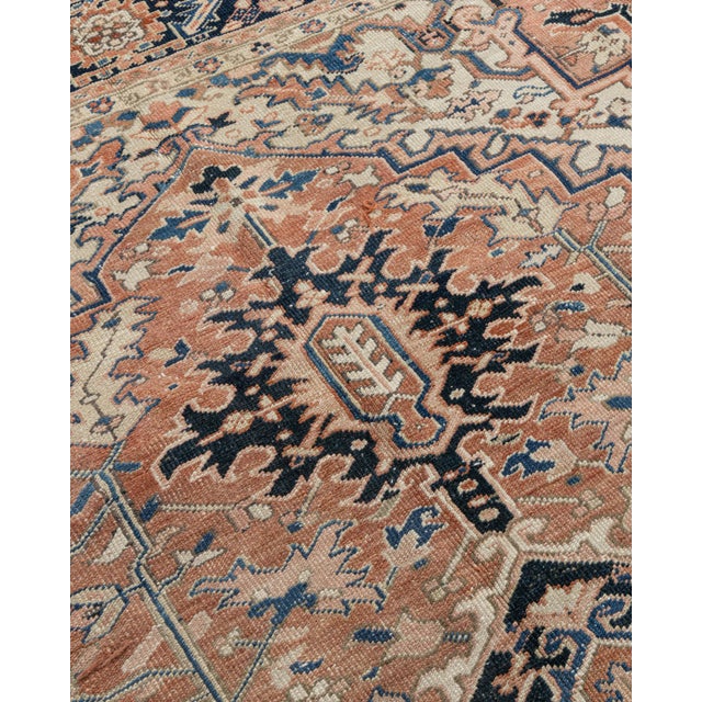 Turkish Vintage Heriz Rug 9ft 2in X 12ft 11in For Sale - Image 3 of 12