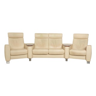 Arion Four-Seater Sofa in Leather from Stressless For Sale