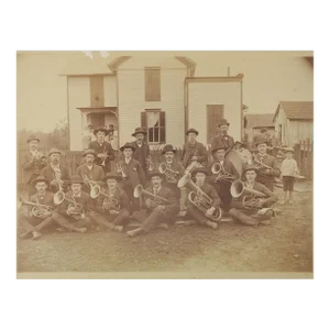 Antique Brass Band Group Photograph