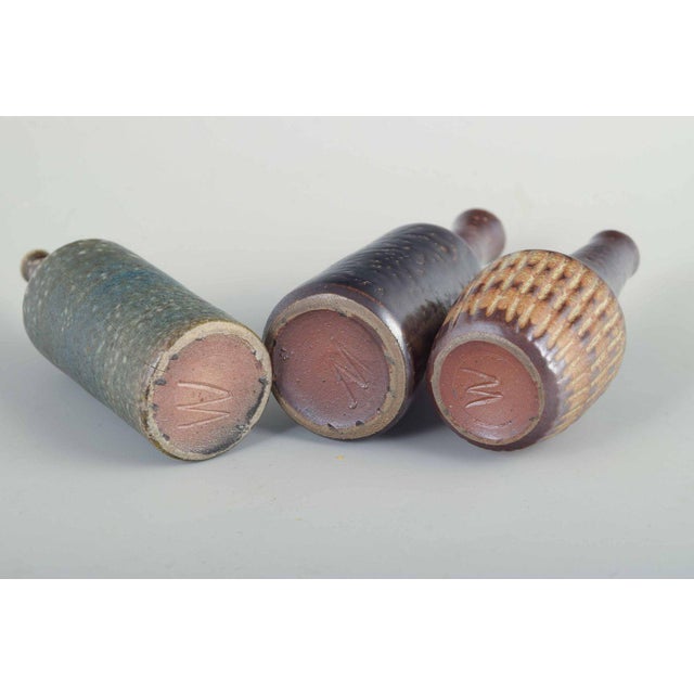 Small Vintage Ceramic Vases from Wallåkra Ceramics, Set of 3 For Sale - Image 4 of 5