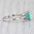 0.65ct Emerald Pear Solitaire Ring 14k White Gold Size 5 Engagement For Sale - Image 4 of 8