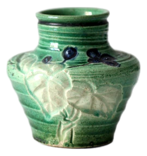 Vintage Green Art Pottery Bud Vase