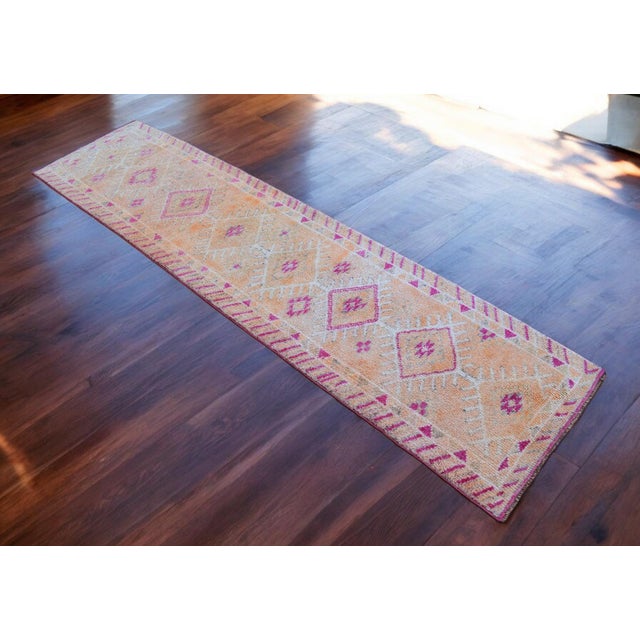 Offered is a matchless Kurdish runner rug, made in Anatolia approximately 50-60 years ago. The beautiful wool on cotton...