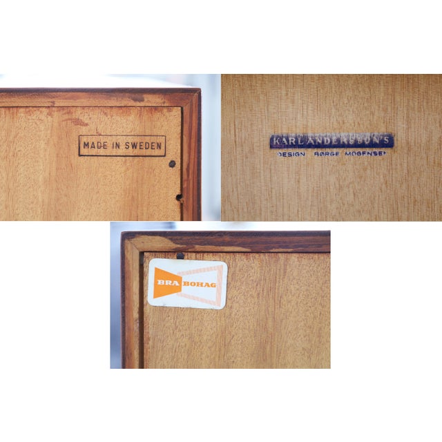 Mid-Century Modern Two-Piece Teak Secretary Cabinet / Desk by Borge Mogensen For Sale - Image 12 of 12