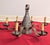 Metal Vintage Hand-Punched Tin Witch's Hat 6-Arm Chandelier – By Irvin's Country Tinware For Sale - Image 7 of 18