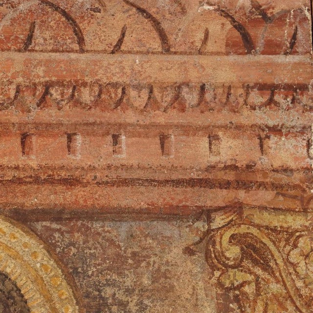 Paint Imitation Fresco Fragment with Face of Saint Anthony the Abbot For Sale - Image 7 of 11