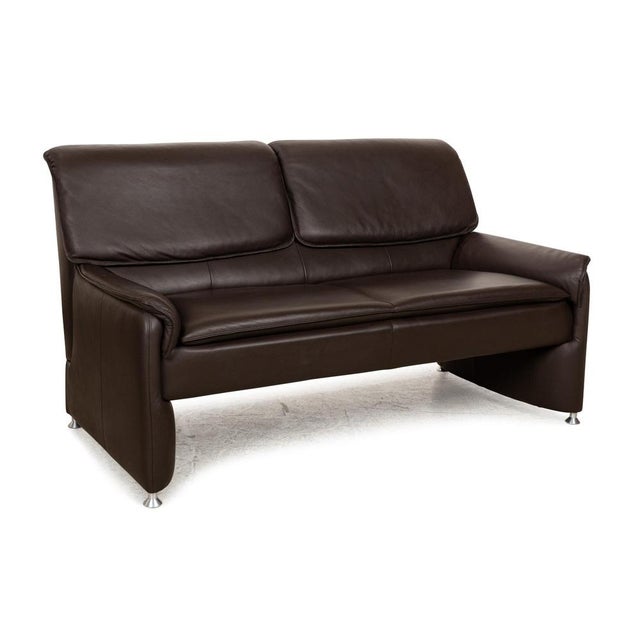 Modern Camaro Leather Two-Seater Sofa in Brown from Laauser For Sale - Image 3 of 16