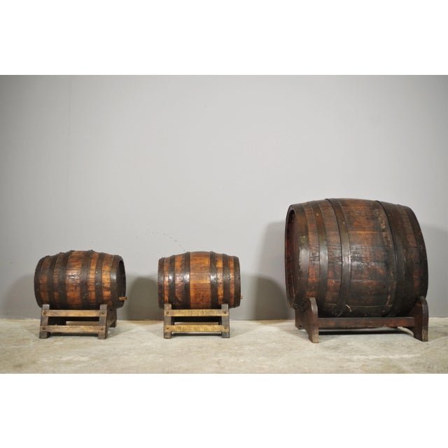 Wine Barrels, 1950s, Set of 3 For Sale - Image 3 of 11