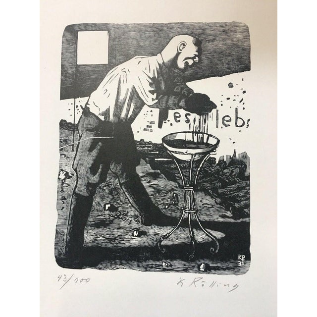 Karl Rössing, Leftist Blood Washes Off Easily, 1931, Print, in Good conditions. Designed 1890 to 1919 This piece is...