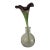 Hand Blown Murano Style Purple Flower With Straight Stem (not Including vase) For Sale