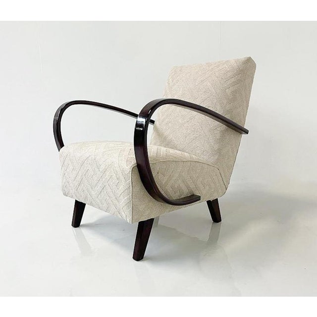 Pair of Bentwood Armchairs by Jindrich Halabala - Czech Republic 1940s This piece is attributed to the mentioned...