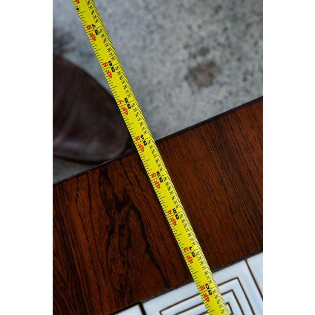 1960s Mid Century Modern Coffee Table Lane Cosmopolitan Surfboard Tile Rosewood Wood For Sale - Image 12 of 12