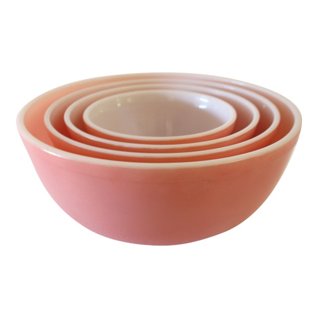 Pyrex Pink Flamingo Nesting Bowl Set For Sale