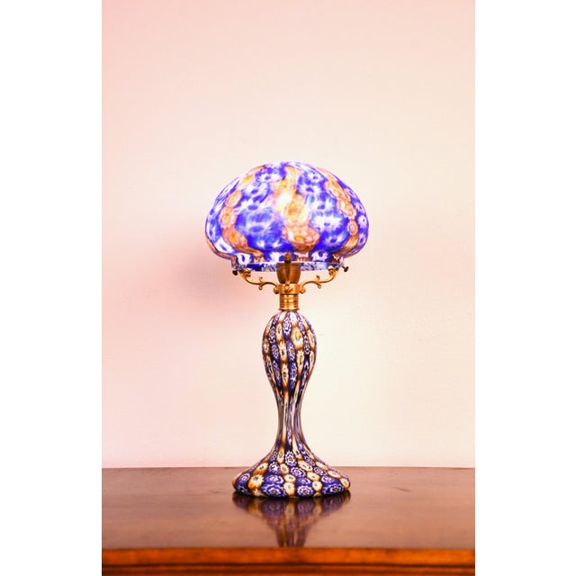Purple Italian Art Glass Table Lamp by Fratelli Toso, 1930s For Sale - Image 8 of 13