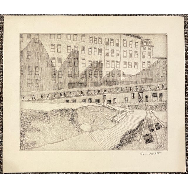 Hyman Jeff Katz (1899-1970) etching on paper, pencil signed lower right and dated 1932 in the plate. Katz worked...