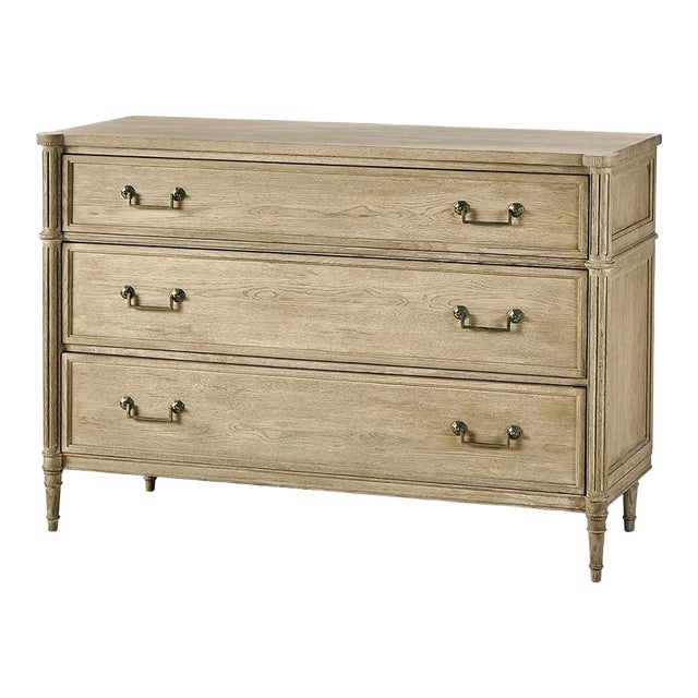 French Louis XVI Style Commode - Natural For Sale