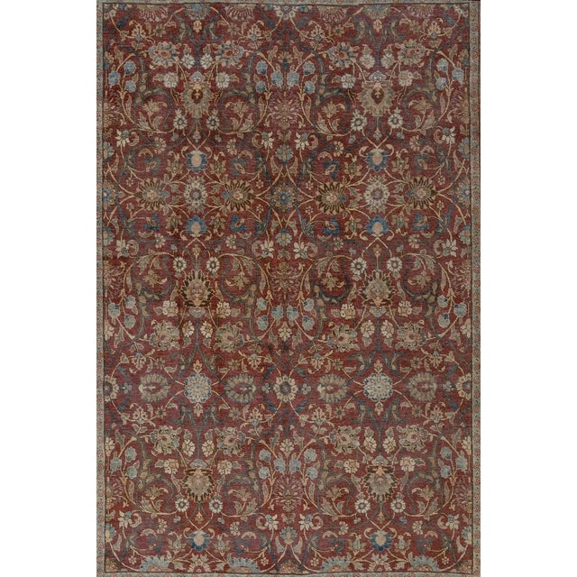 Vintage Zabihi Collection Persian Tabriz Room Size Rug For Sale In New York - Image 6 of 6