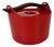 Red Enamel and Cast Iron Pot by Timo Sarpaneva for Rosenlew of Finland, 1960s For Sale