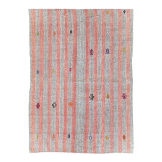 Galerie Shabab Collection Mid-20th Century Handmade Turkish Flat-Weave Kilim Accent Carpet For Sale