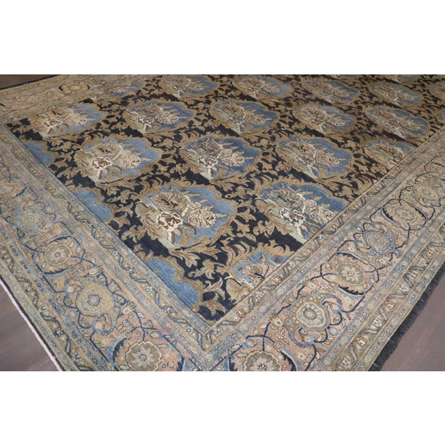 Zabihi Collection Antique Persian Bidjar Stunning Floral Oversize Rug - 10'10" x 17'8" For Sale - Image 9 of 10