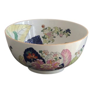 Mid-20th Century Chinoiserie Tobacco Leaf Bowl For Sale
