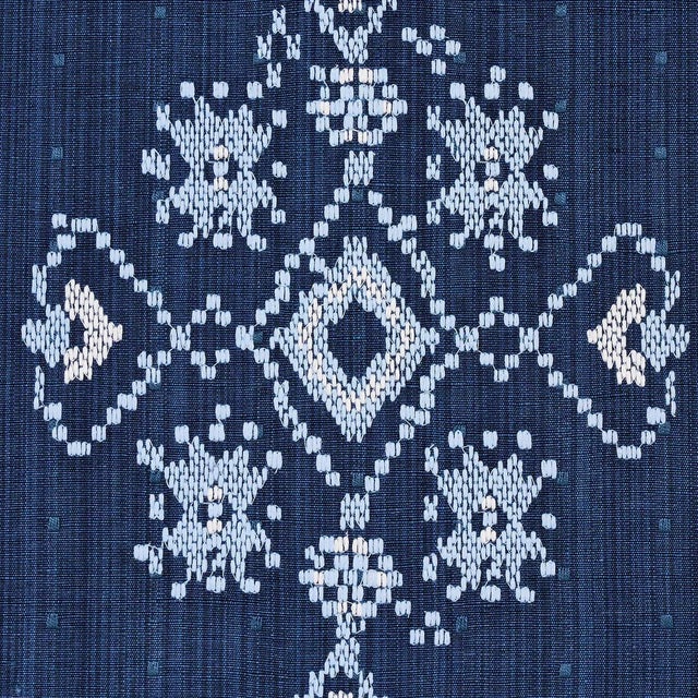 Traditional Sample - Schumacher Nadira Embroidery in Indigo For Sale - Image 3 of 5
