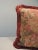 Metal Vintage Orange and Gold Needlepoint Tapestry Square Decorative Pillow For Sale - Image 7 of 8