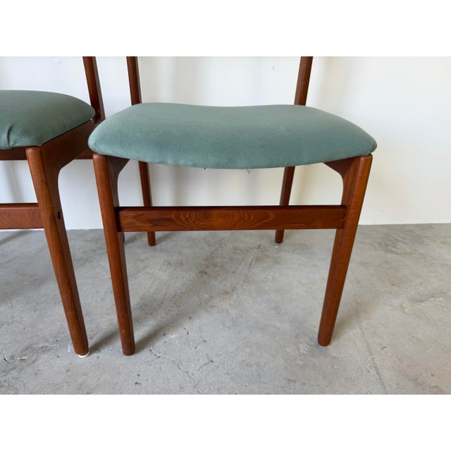 1970s Mid-Century Danish Modern D-Scan Teak Dining Chairs – Pair For Sale - Image 9 of 12