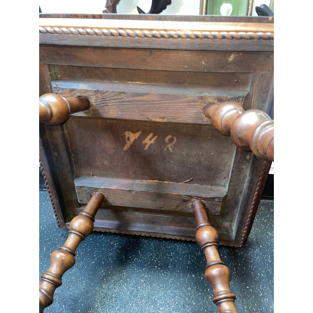 Antique Victorian 19th Century Walnut Barley Twist Plant Stand Side Parlor Table For Sale - Image 9 of 10