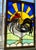 Mid 20th Century Framed Handcrafted Stain Glass Rooster and Vibrant Sunrise For Sale - Image 6 of 11