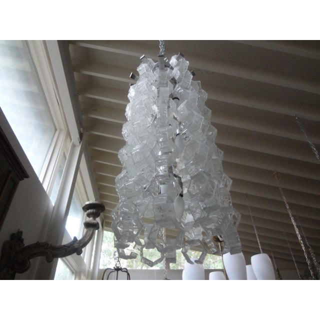 Pair of Murano Glass MidCentury Modern Chain Link Chandeliers Chairish