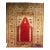 Antique Turkish Silk Prayer Area Rug, Late 19th Century, Red & Gold, 4' x 6' For Sale