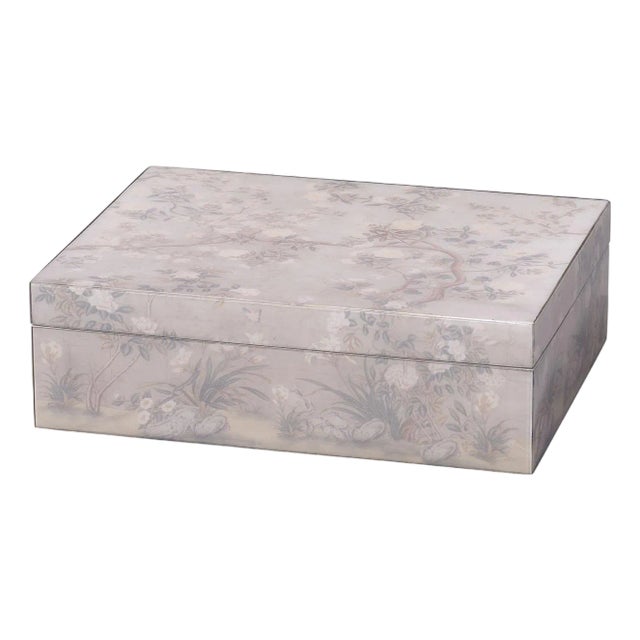 Jamie Young Garland Decorative Box, Lavender For Sale