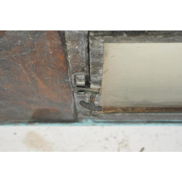 Metal Antique Bronze Belgian Post Office Window Panel For Sale - Image 7 of 9