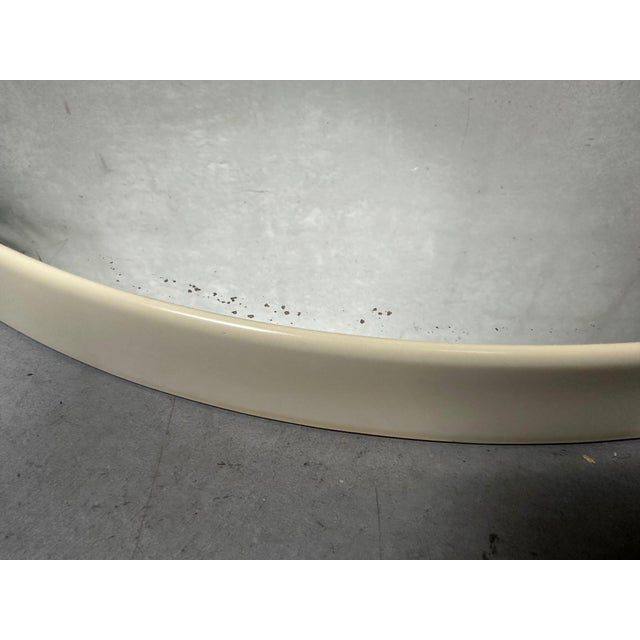 Beige Vintage Round Mirror, 1980s For Sale - Image 8 of 16