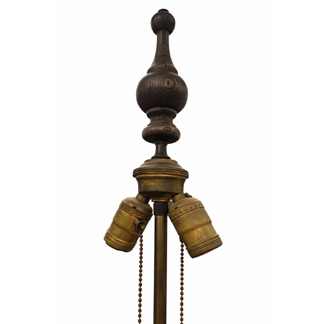 Chocolate Vintage 47” Monumental Ralph Lauren Style Urn Table Lamp – Carved Compo & Wood Base For Sale - Image 8 of 13