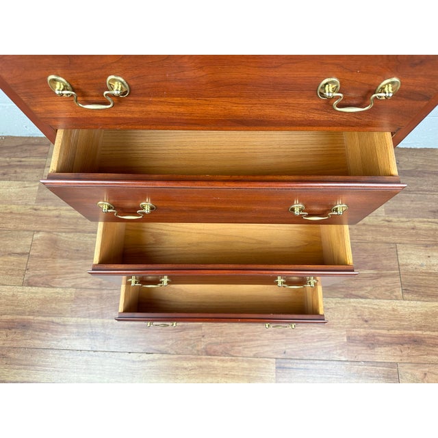 Wood 1990s Henkel Harris Cherry 7 Drawer Lingerie Chest For Sale - Image 7 of 10
