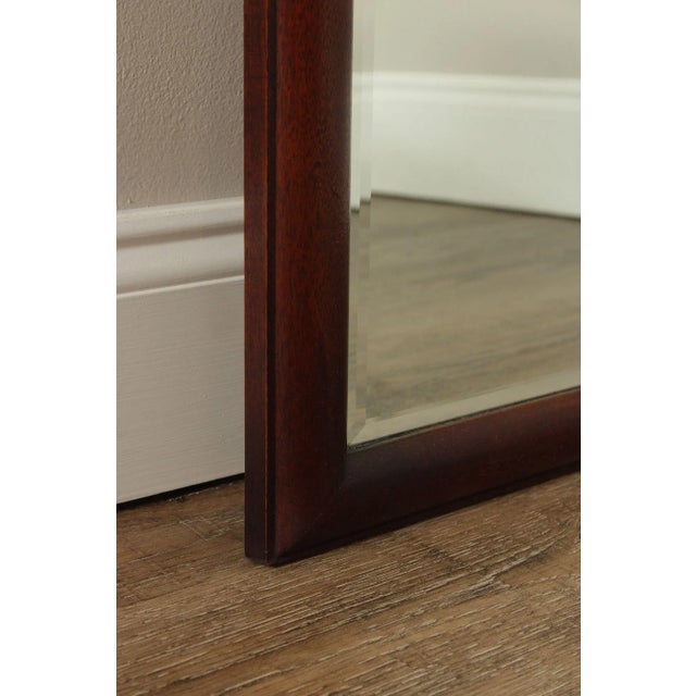 Queen Anne Style Solid Mahogany Keyhole Wall Mirror For Sale - Image 9 of 12