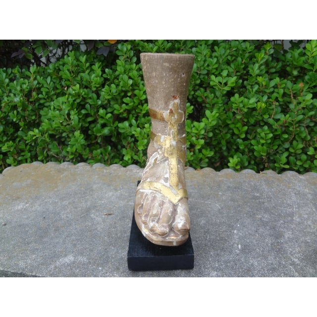 19th Century Italian Carved Wood Santo Foot For Sale - Image 4 of 10