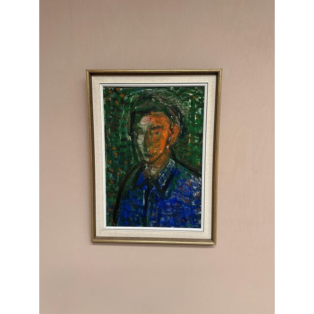Leonard Digris, Portrait, 1960s, Oil Painting on Panel, Framed For Sale - Image 4 of 18