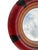 Vintage Red & Tan Leather Round Wall Mirror – Sculptural Accent, 36” Ralph Lauren Style Striking late 20th century round...