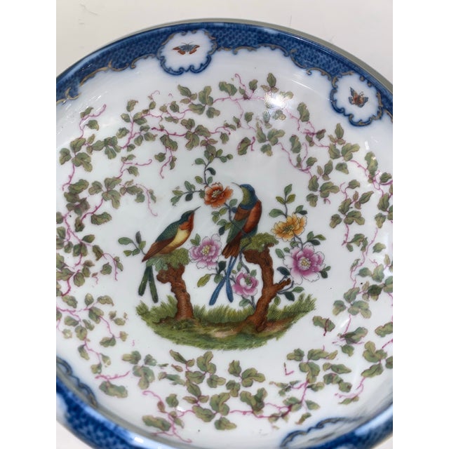 19th Century French Sèvres Style Porcelain Centerpiece Bowl With Handles For Sale - Image 10 of 12