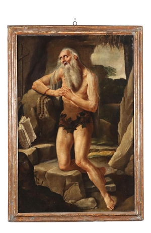 Unknown, Saint Onofrio Penitent, 1600s, Oil on Canvas, Framed