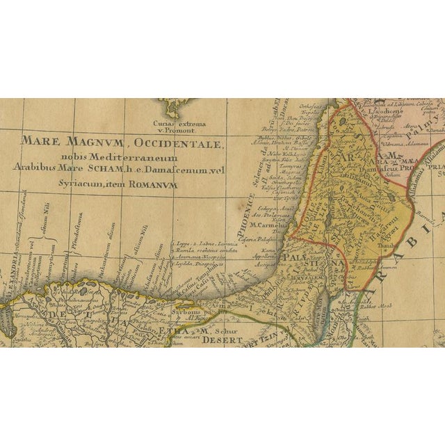 Antique Biblical Holy Land Map, 1739 For Sale - Image 4 of 11