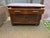Antique French Art Deco Style Marble Top Oak Wood Cabinet Sideboard With Geometric Front For Sale - Image 14 of 18