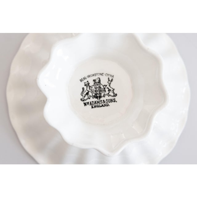 Vintage English Fluted White Ironstone Pedestal Bowl For Sale In Houston - Image 6 of 7